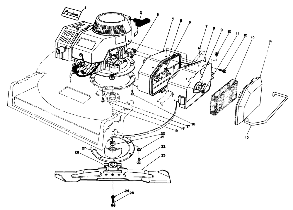 Engine Assembly (Model 22035) Diagram and Parts List for 22035 9000001 - 9006453 Toro Lawn Mower