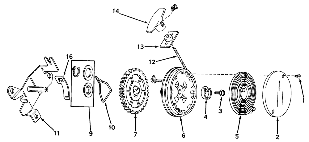 Rewind Starter No. 590450a Diagram and Parts List for 18215 0000001 - 0999999 Toro Lawn Mower