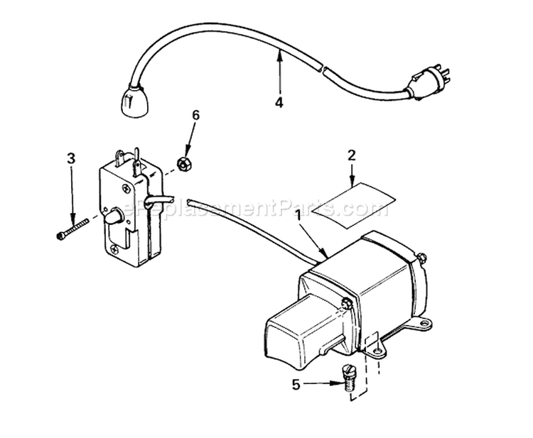 Starter Motor Kit Diagram and Parts List for 38010 0000001-0999999 - 1980 Toro Snow Blower