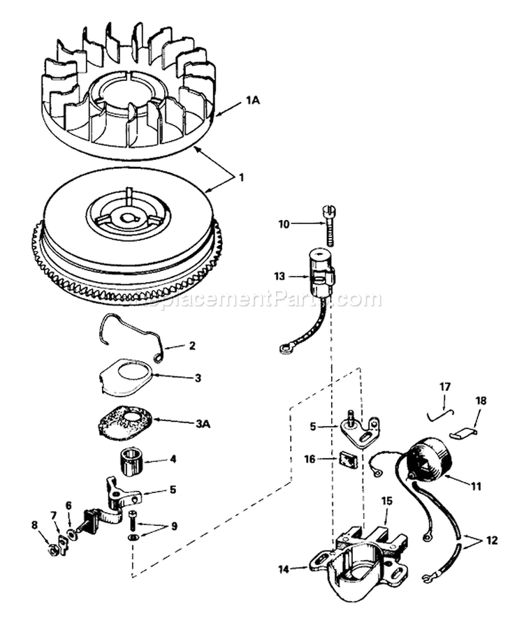 Magneto Diagram and Parts List for 38015 2000001-2999999 - 1982 Toro Snow Blower