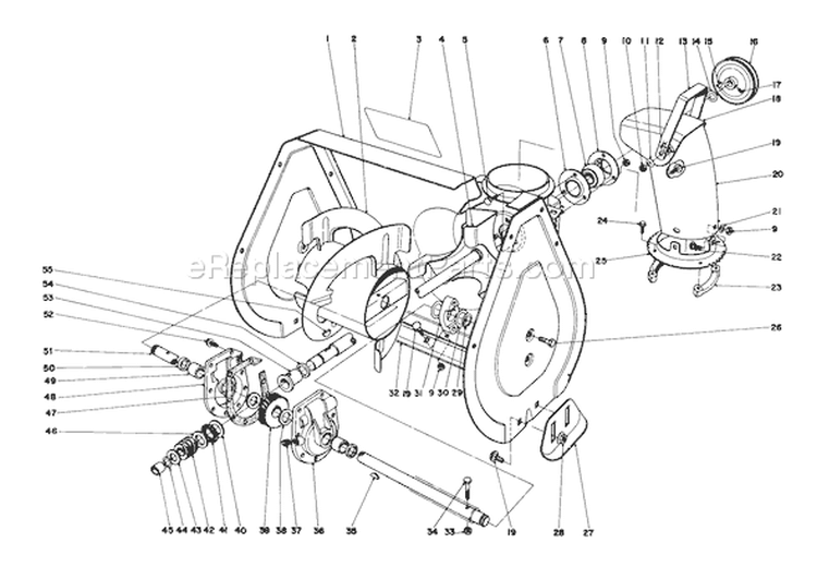Page A Diagram and Parts List for 38035 4000001-4999999 - 1984 Toro Snow Blower