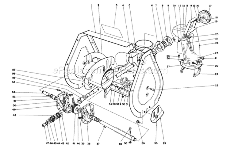 Page A Diagram and Parts List for 38035 5000001-5999999 - 1985 Toro Snow Blower