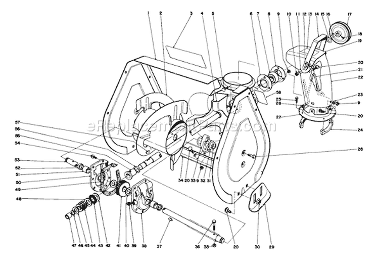 Page A Diagram and Parts List for 38035 6000001-6999999 - 1986 Toro Snow Blower