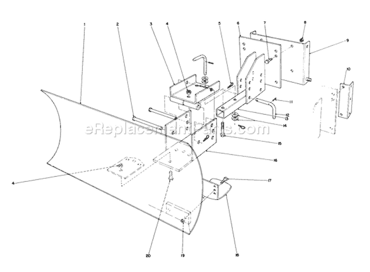 Page F Diagram and Parts List for 38035 6000001-6999999 - 1986 Toro Snow Blower