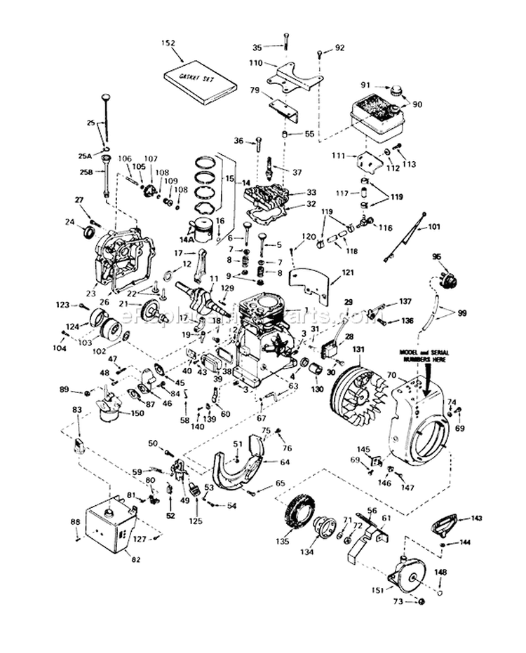 Page E Diagram and Parts List for 38035 7000001-7999999 - 1987 Toro Snow Blower