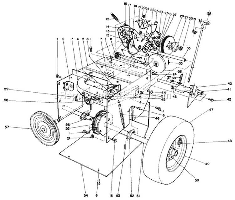 Page K Diagram and Parts List for 38035 8000001-8999999 - 1988 Toro Snow Blower