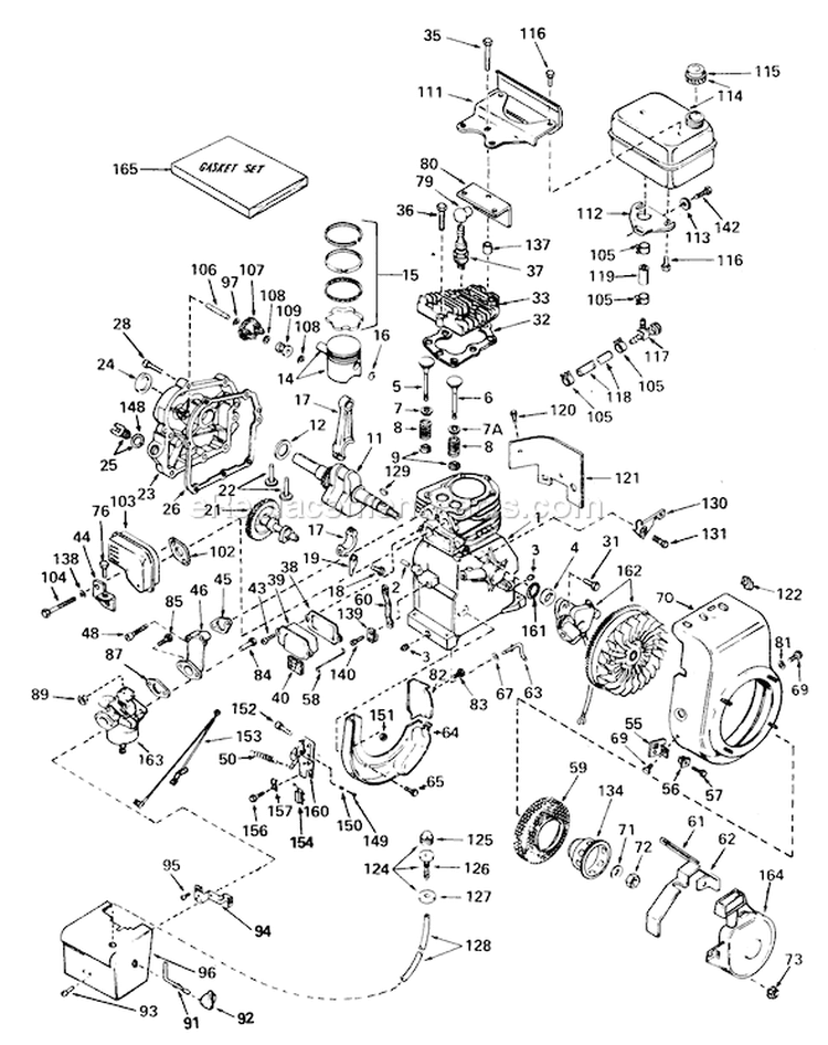 Page D Diagram and Parts List for 38045 0000001-0999999 - 1980 Toro Snow Blower