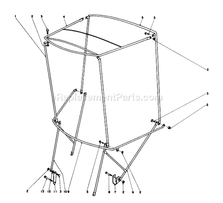 Snow Cab Assembly Diagram and Parts List for 38045 0000001-0999999 - 1980 Toro Snow Blower