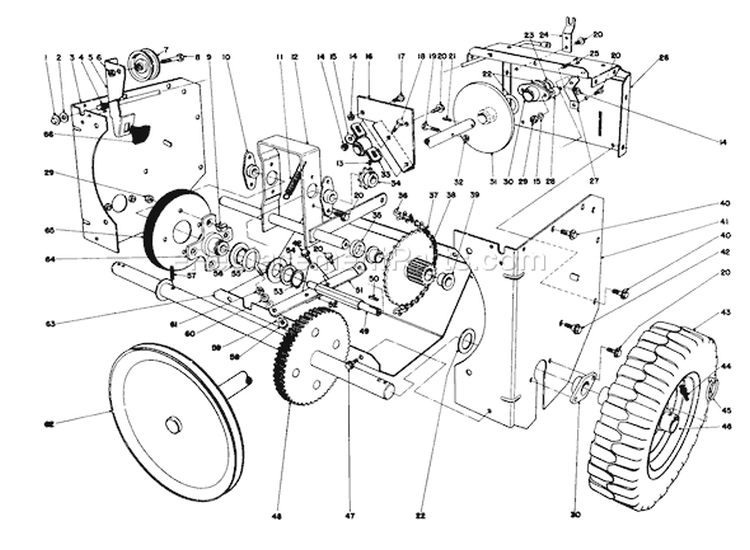 Page M Diagram and Parts List for 38040 3000001-3999999 - 1983 Toro Snow Blower
