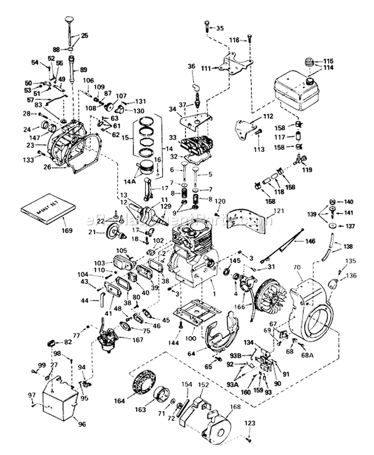 Page E Diagram and Parts List for 38040 3000001-3999999 - 1983 Toro Snow Blower