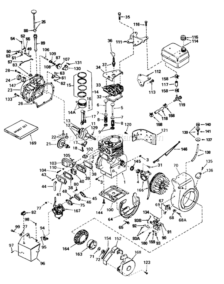 Page E Diagram and Parts List for 38050 4000001-4999999 - 1984 Toro Snow Blower