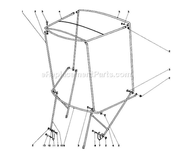 Snow Cab Assembly Diagram and Parts List for 38050 9000001-9999999 - 1979 Toro Snow Blower