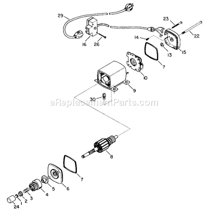 Page I Diagram and Parts List for 38065 0000001-0999999 - 1990 Toro Snow Blower
