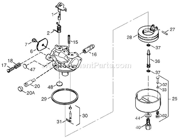 Page B Diagram and Parts List for 38072 200000001-200999999 - 2000 Toro Snow Blower