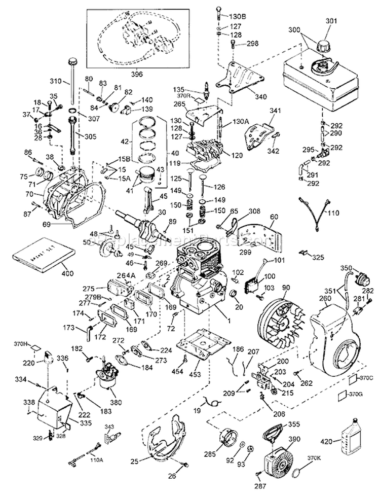 Page F Diagram and Parts List for 38072 200000001-200999999 - 2000 Toro Snow Blower