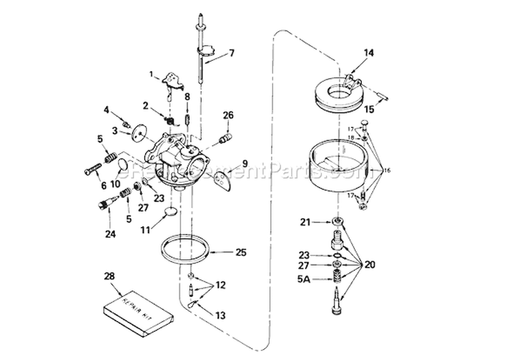 Page B Diagram and Parts List for 38072 3900001-3999999 - 1993 Toro Snow Blower