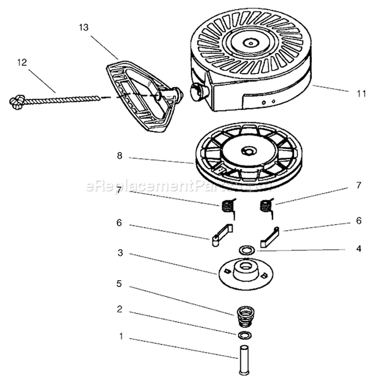 Page H Diagram and Parts List for 38072 7900001-7999999 - 1997 Toro Snow Blower