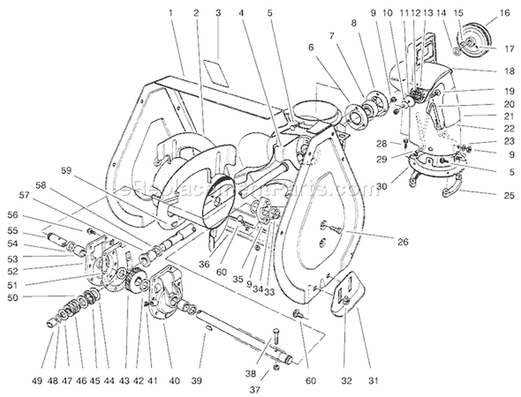 Page A Diagram and Parts List for 38072 8900001-8999999 - 1998 Toro Snow Blower