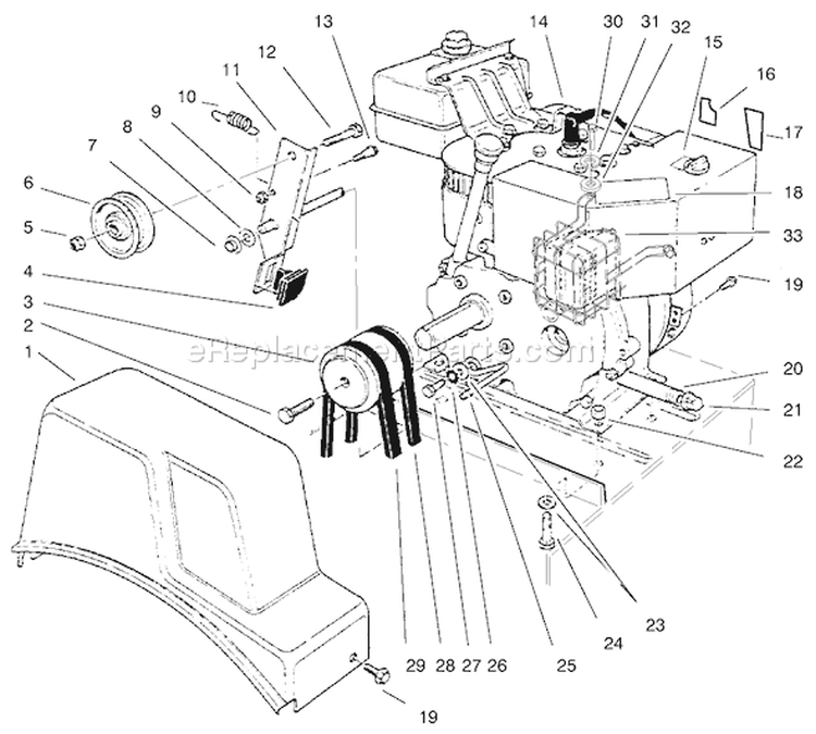 Page D Diagram and Parts List for 38072 8900001-8999999 - 1998 Toro Snow Blower
