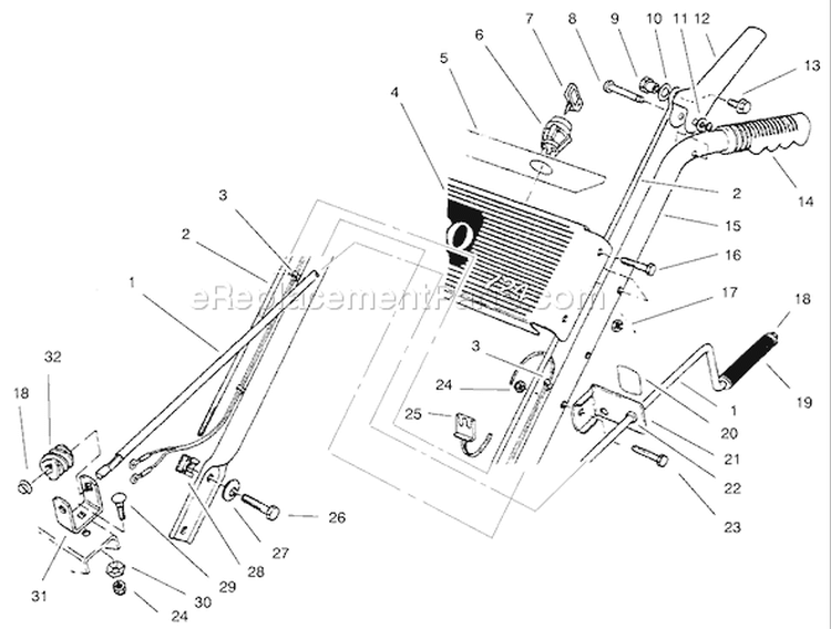 Page F Diagram and Parts List for 38072 8900001-8999999 - 1998 Toro Snow Blower