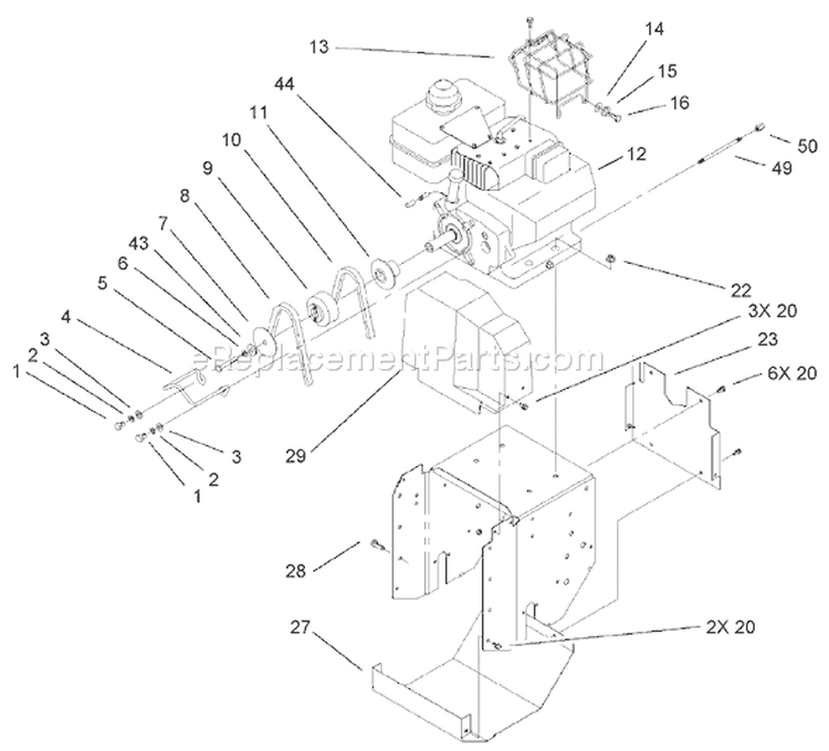 Page E Diagram and Parts List for 38078 220000001-220999999 - 2002 Toro Snow Blower