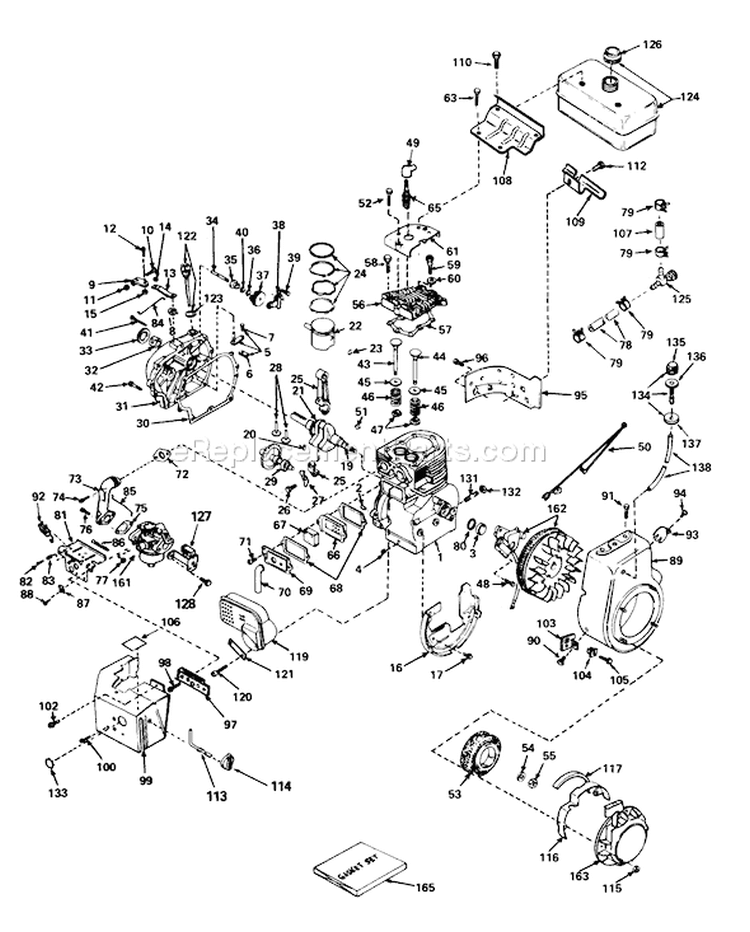 Page D Diagram and Parts List for 38080 0000001-0999999 - 1980 Toro Snow Blower
