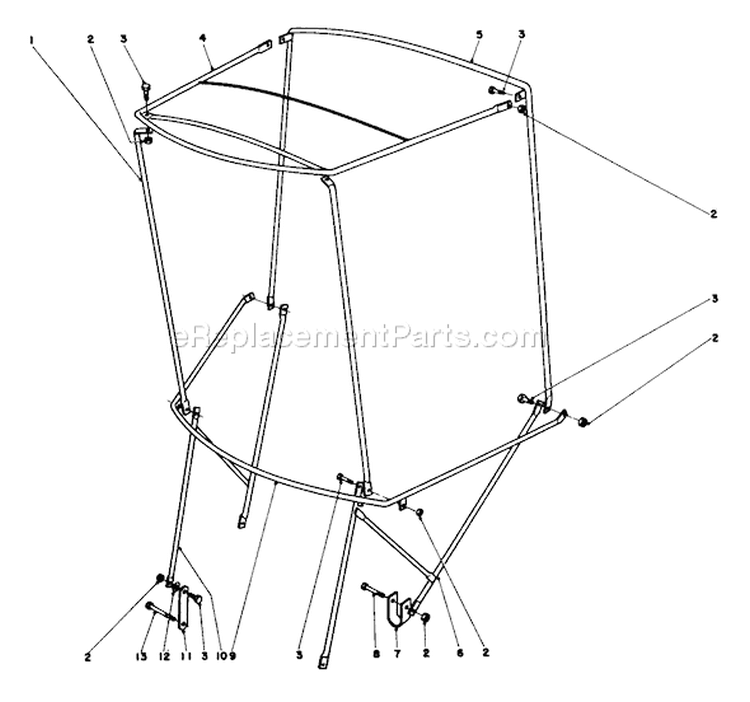Snow Cab Assembly Diagram and Parts List for 38080 0000001-0999999 - 1980 Toro Snow Blower