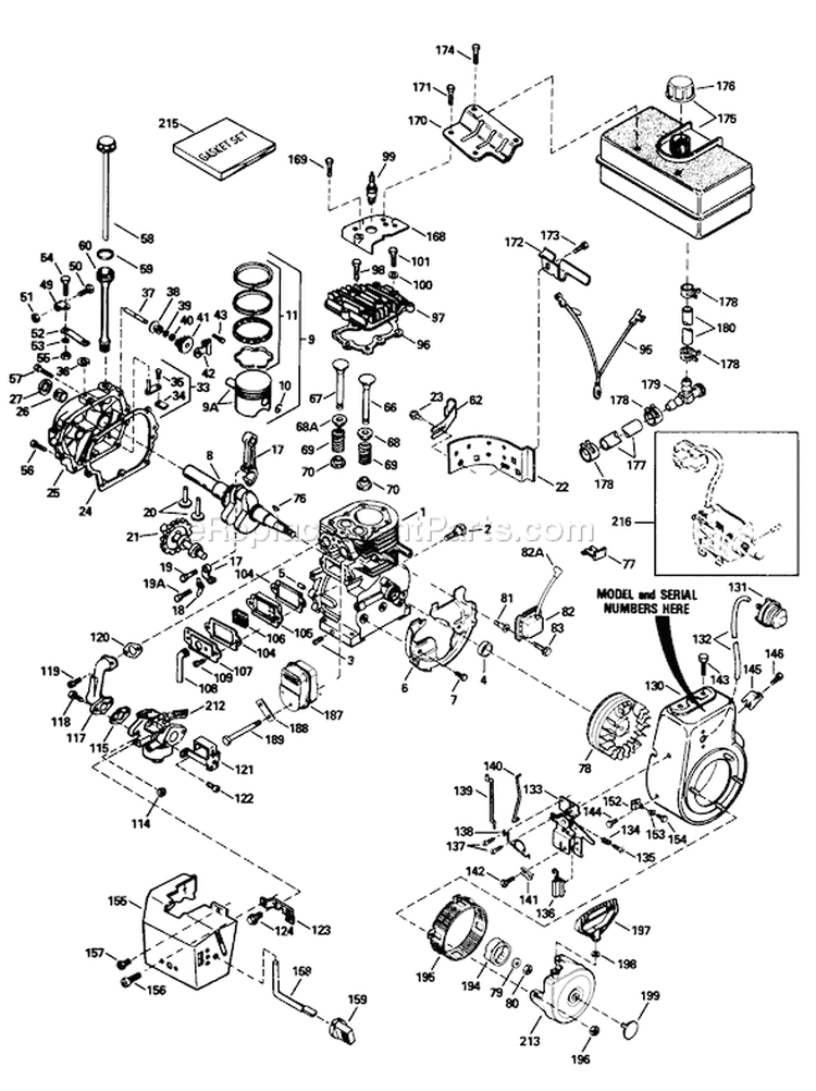 Page E Diagram and Parts List for 38080 1000001-1999999 - 1991 Toro Snow Blower