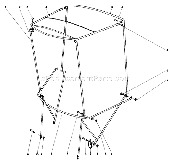 Snow Cab Assembly Diagram and Parts List for 38080 4000001-4999999 - 1984 Toro Snow Blower