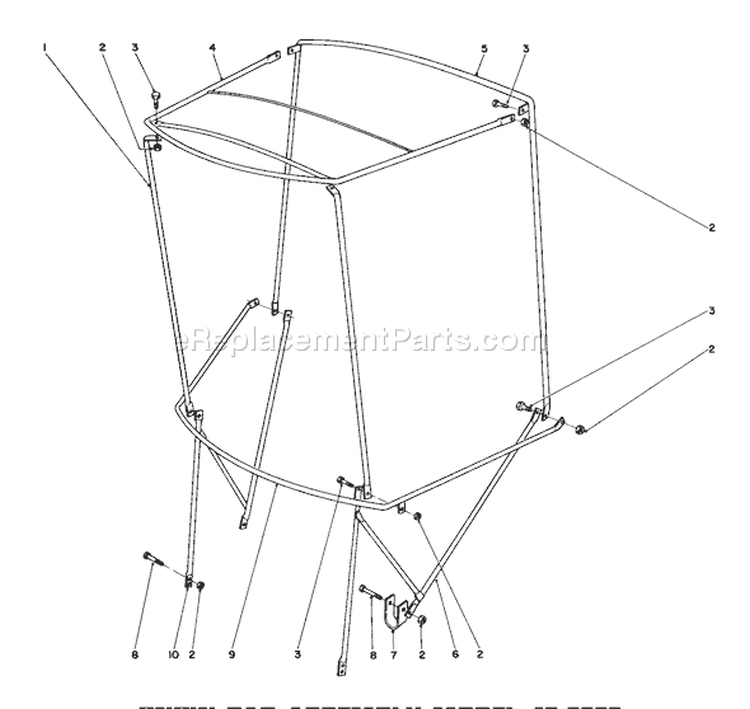 Snow Cab Assembly Diagram and Parts List for 38080 7000001-7999999 - 1987 Toro Snow Blower