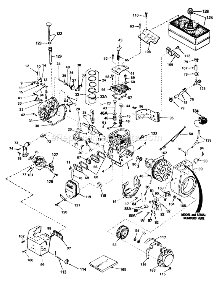 Page D Diagram and Parts List for 38085 5000001-5999999 - 1985 Toro Snow Blower