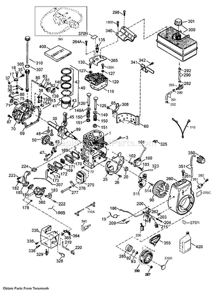 Page E Diagram and Parts List for 38066 210000001-210999999 - 2001 Toro Snow Blower