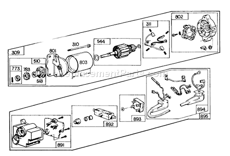Page K Diagram and Parts List for 38090 5000001-5999999 - 1985 Toro Snow Blower