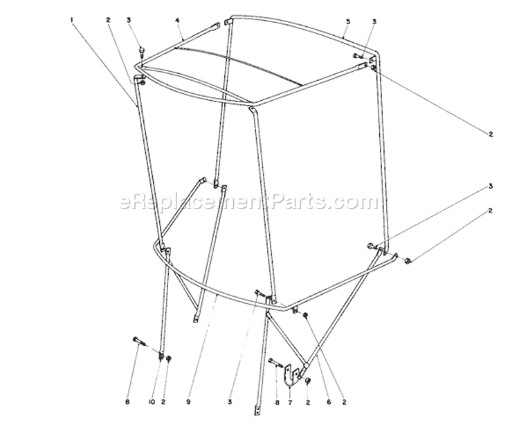 Snow Cab Diagram and Parts List for 38090 6000001-6999999 - 1986 Toro Snow Blower
