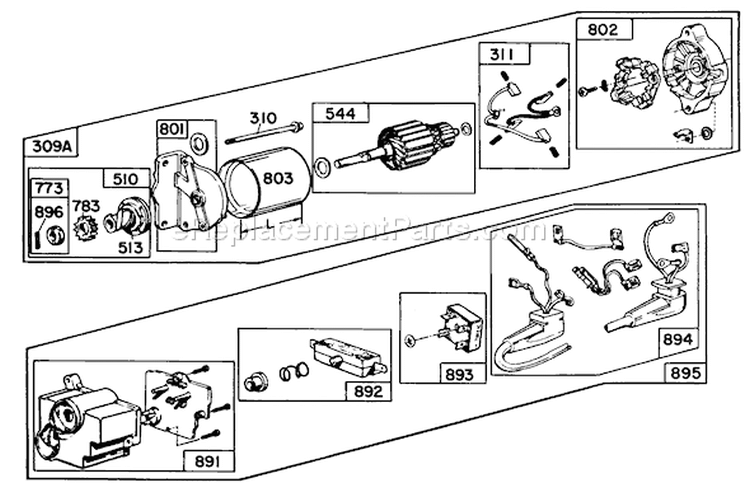 Page M Diagram and Parts List for 38090 6000001-6999999 - 1986 Toro Snow Blower