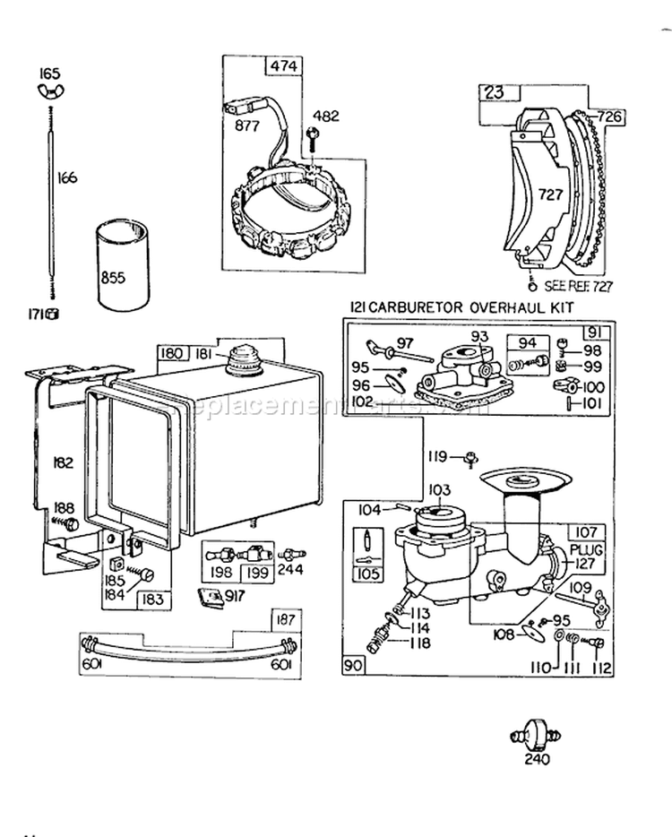 Page E Diagram and Parts List for 38095 6000001-6999999 - 1986 Toro Snow Blower
