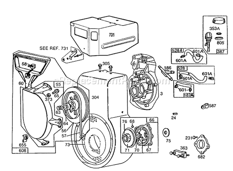 Page F Diagram and Parts List for 38095 7000001-7999999 - 1987 Toro Snow Blower