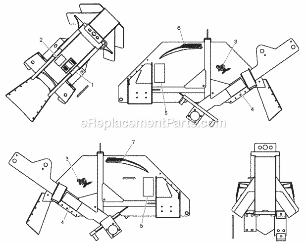 Rock Saw Decals Diagram and Parts List for 2011  Toro Lawn Tractor Accessories