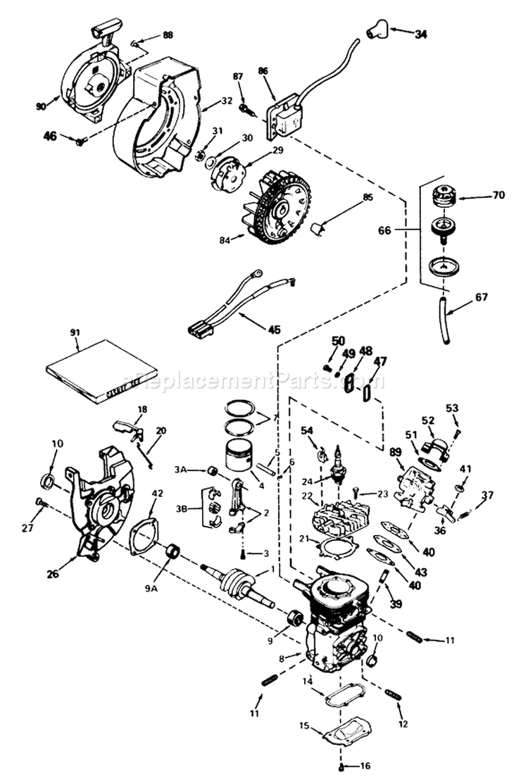 Page C Diagram and Parts List for 38116 8000001-8999999 - 1988 Toro Snow Blower
