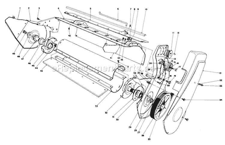 Lower Main Frame Diagram and Parts List for 38120 3000001-3999999 - 1983 Toro Snow Blower
