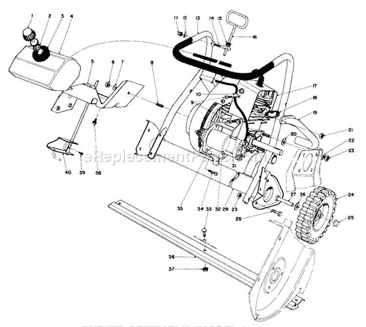 Page C Diagram and Parts List for 38130 9000001-9999999 - 1979 Toro Snow Blower