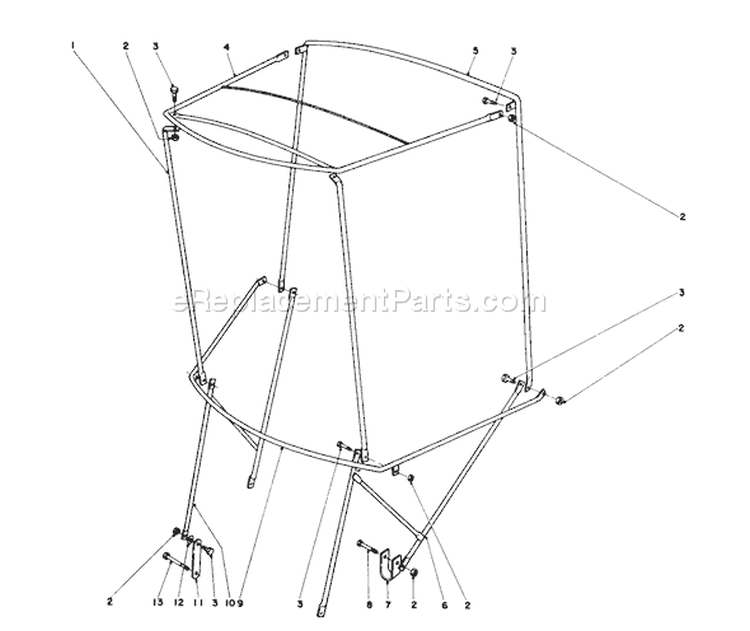 Snow Cab Diagram and Parts List for 38090 0000001-0999999 - 1980 Toro Snow Blower