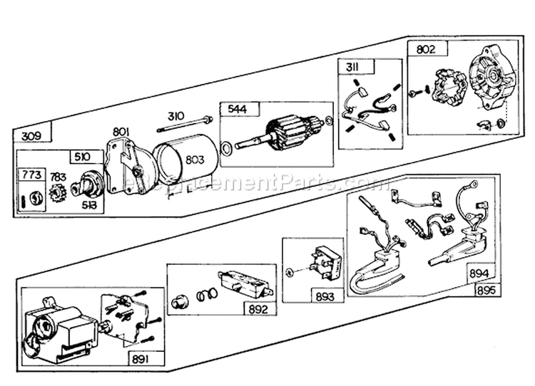 Page O Diagram and Parts List for 38090 2000001-2999999 - 1982 Toro Snow Blower