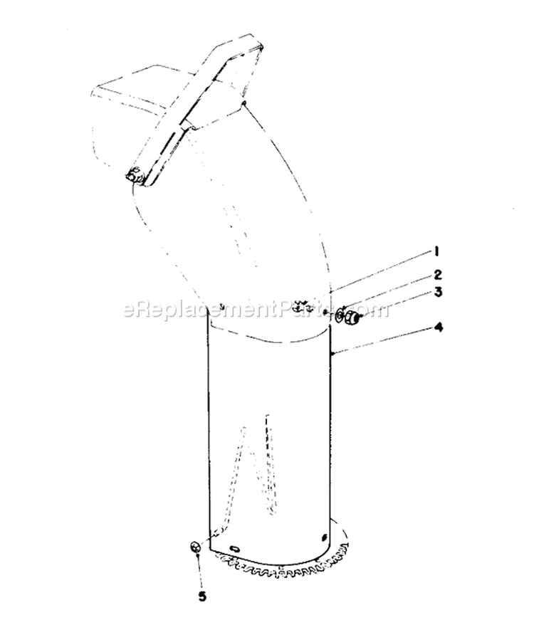 Chute Extension Diagram and Parts List for 38090 2000001-2999999 - 1982 Toro Snow Blower