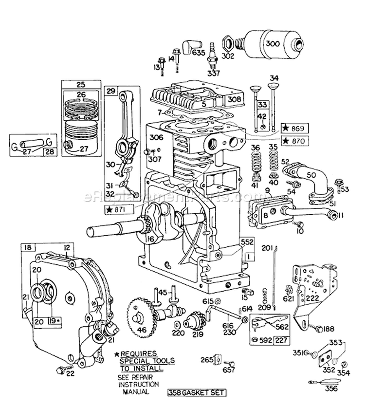Page H Diagram and Parts List for 38090 2000001-2999999 - 1982 Toro Snow Blower