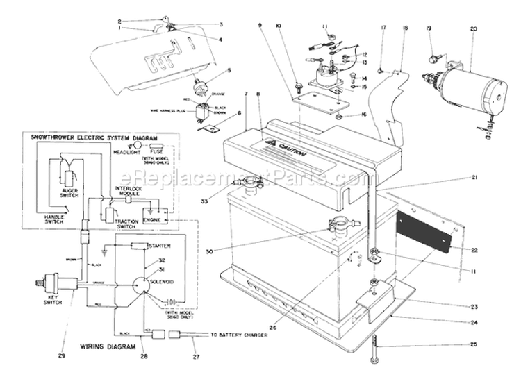 Page A Diagram and Parts List for 38150 4000001-4999999 - 1984 Toro Snow Blower