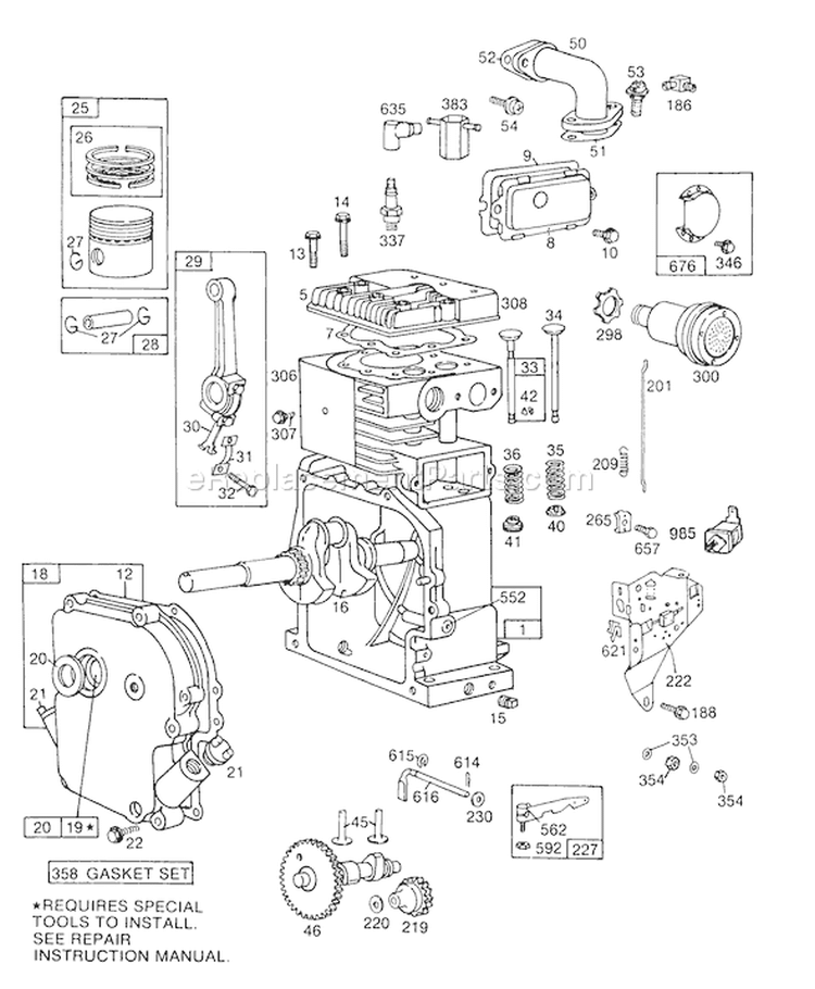 Page F Diagram and Parts List for 38150 6000001-6999999 - 1986 Toro Snow Blower