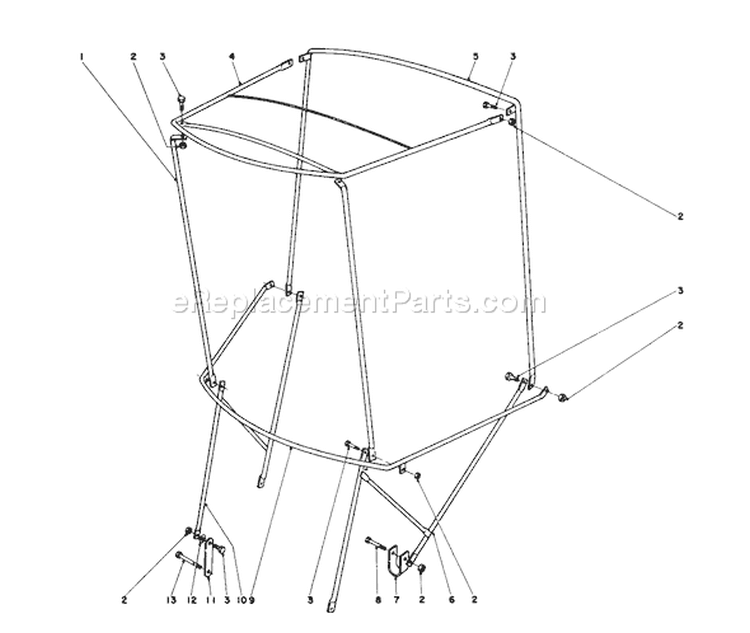 Page M Diagram and Parts List for 38155 2000001-2999999 - 1982 Toro Snow Blower