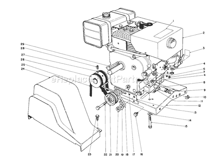 Page D Diagram and Parts List for 38155 2000001-2999999 - 1982 Toro Snow Blower