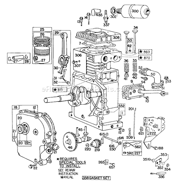 Page E Diagram and Parts List for 38155 2000001-2999999 - 1982 Toro Snow Blower